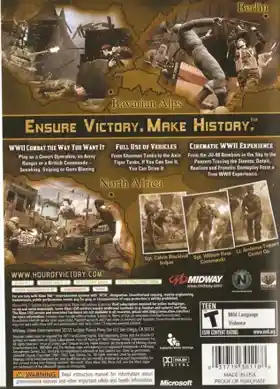 Hour of Victory (USA) box cover back